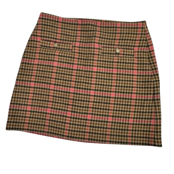 Loft Camel Houndstooth size 8 Skirt - Picture 1 of 7